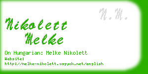 nikolett melke business card